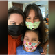 Bri with her daughters, after they were reunited.